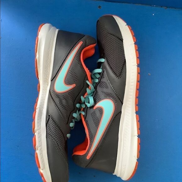 Nike Womens Downshifter Grey Blue Running Shoes - Picture 9 of 10